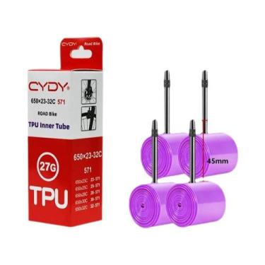 Imagem de Câmara De Ar TPU Para Bicicleta De Estrada 650C 27g 650x23C-32C Válvul