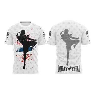 Imagem de Camiseta Lutador Amantes Artes Marciais Camisa Boxe Muay Thay Treino -