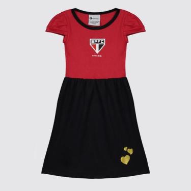 Imagem de Vestido São Paulo Infantil Preto - Torcida Baby, 8 ANOS