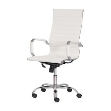Imagem de Cadeira Escritório Stripes Presidente Pu Branca - WAW DESIGN