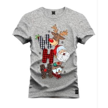 Imagem de Camiseta T-shirt De Natal Hohoho Personagens Do Natal Camisa Em Algodã