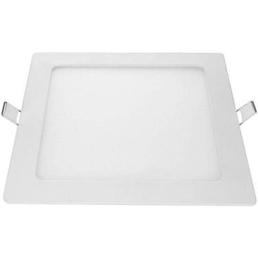 Imagem de Plafon Luminaria Led Quadrado Embutir 12w 17x17 Branco Frio - Avant