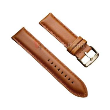 Imagem de Pulseira De Relógio Vintage Em Couro Marrom Com Fivela Dourada Univers