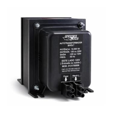 Imagem de Autotransformador Slim Fit Com Borne 10.000VA Bivolt com Fusível Térmi