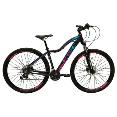 Imagem de Bicicleta Feminina Aro 29 Ksw Mwza Câmbios Shimano 24v K7 Freios Hidráulicos Garfo Com Trava - Preto/Pink/Azul