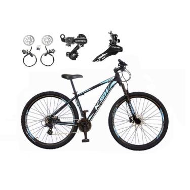 Imagem de  Bicicleta aro 29 Ksw Xlt 24v Câmbios Shimano Freios Hidráulicos Garfo com Suspensão - Preto\Azul