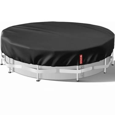 Imagem de VniYors Capa De Piscina Redonda 14 Pés, Capas Solares Para Banheiras Hidromassagem Piscinas Acima Do Solo, Resistente À Prova D'Água E Poeira Com Cordão Pregos (14 Pés)