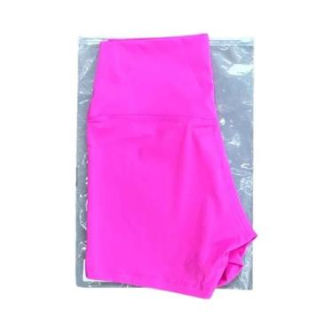 Imagem de Shorts de Yoga Fitness Feminino - Cintura Alta, Cor Sólida, Legging Ju