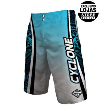 Imagem de (LANÇAMENTO) Bermuda Cyclone Água North Concept Sanur, Branco, Azul, 4