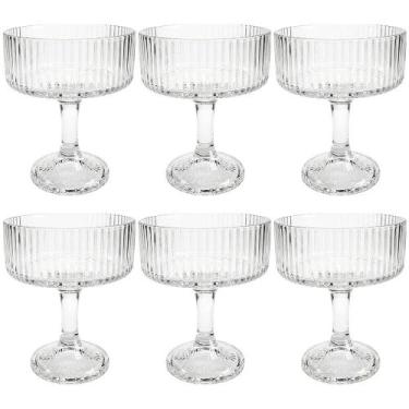 Imagem de Conjunto De Taças De Sobremesa Latinos De Vidro Transparente 300ml 6 P