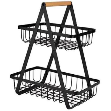 Imagem de Fruteira Dois Andares Compacta Ideal Para Pequenos Espaços - GBG STORE