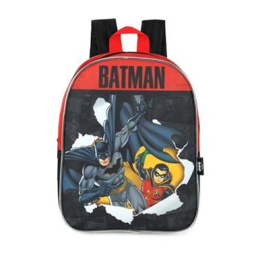 Imagem de Mochila de Costas Batman Robin Marvel Infantil Creche Escola Cor:Preto