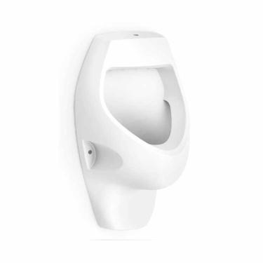 Imagem de Mictório Mictorio com Sifao Eco Formato Convencional Instalação em Parede Sistema de Economia de Água Cerâmica Branco