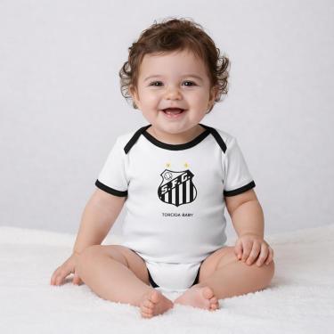 Imagem de Body Bori Bebê Infantil Santos FC Oficial Torcida Baby-Unissex