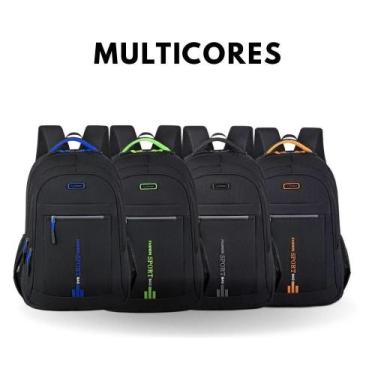 Imagem de Mochila Unissex Grande Resistente Impermeável Escolar Trabalho Viagem 