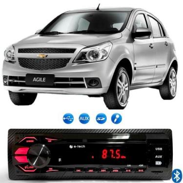 Imagem de Radio Mp3 Som Automotivo Bluetooth Usb Sd Chevrolet Gm Agile - E-TECH