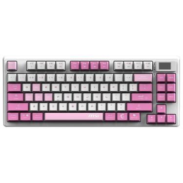 Imagem de Teclado Sem Fio Mecânico Gamer MSI Forge GK600 TKL W VIOLET, RGB, Swit