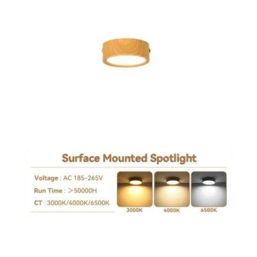 Imagem de Luminária De Teto LED De Madeira GX53 220V Para Decoração De Sala De E