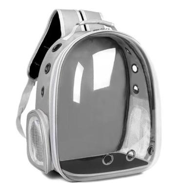 Imagem de Mochila Transporte Pet Visor Cápsula Panorâmico Lovely Vibe, Cinza