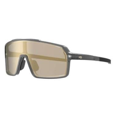 Imagem de Óculos Ciclismo HB Grinder Gloss Dark Bluish Gray Gold Espelhado Cód.10103860838026-Uni...