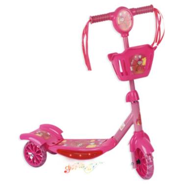 Imagem de Patinete Infantil 3 Rodas com LED, Música, Cestinha – Regulável | Brinquedo Criança