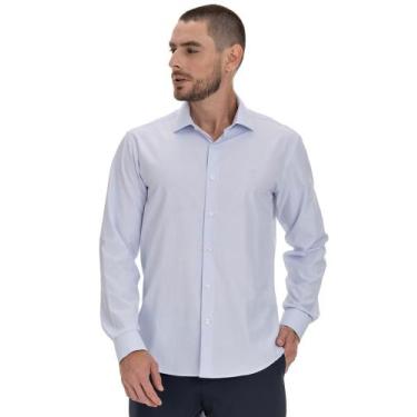 Imagem de Camisa Social Slim Fit Fibra de Bambu Arrow - Azul Claro, Azul claro, 