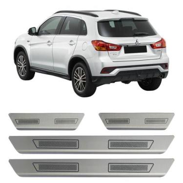 Imagem de Kit soleira de porta aço inox escovado mitsubishi asx - Sofisti-Car
