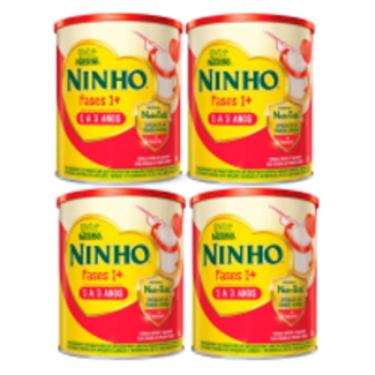 Imagem de Kit 4 Ninho Fases 1+ Fórmula Infantil Primeira Infância de 1 a 3 anos 800g