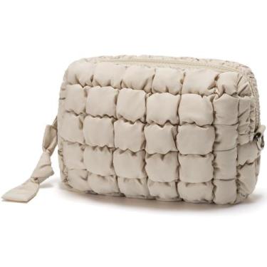 Imagem de Bolsa de cosméticos Unilily Puffy acolchoada 10x15x20 cm de viagem