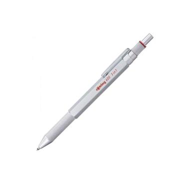 Imagem de Rotring Caneta multicolorida 600 3 em 1 e lapiseira multicoloridas, alterna entre 2 pontas de ponta fina para caneta esferográfica (tinta preta e vermelha) e 1 ponta de lápis mecânica (grafite de 0,5 mm), barril preto