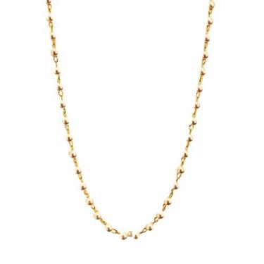 Imagem de COLAR LONGO PÉROLAS 80 cm BANHADO A OURO - CIELA