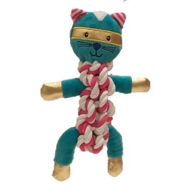 Imagem de Brinquedo de corda pet para cachorro gato pelúcia mordedor - Adoleta