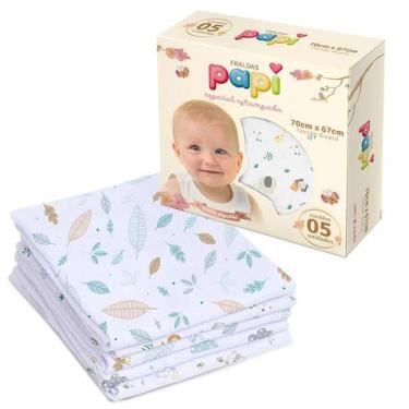 Imagem de Fralda Papi Especial Com Bainha Estampada 70x67 Tecido Duplo Baby Papi