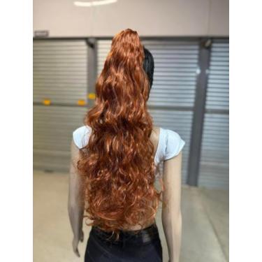 Imagem de Aplique rabo de cavalo cacheado afro premium biovegetal 70cm preto cas