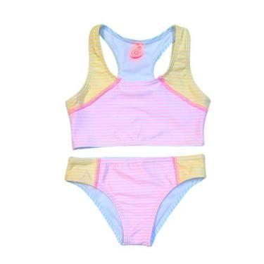 Imagem de Biquíni Infantil Proteção UPF50+ Top Atlético Sweet Stripes - Banho Ma