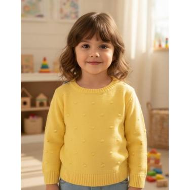 Imagem de Casaco Bebê Menina Fechado Em Tricot Fakini Cor:AmareloTamanho:P, Amar