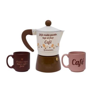 Imagem de Cafeteira Italiana Expresso Moka Zona Criativa 2 Canecas Mini Tina Caf