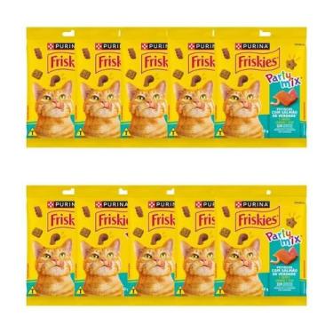 Imagem de Friskies Party Mix Sabor Camarão Salmão e Atum 40g Purina KIt com 10 U