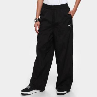 Imagem de Calça Puma Relaxed Woven Feminina, Preto, GG