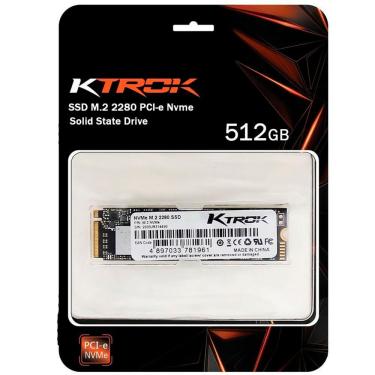 Imagem de SSD Nvme KTROK512GB Leitura Até 1500 MB-s com Gravação Até 1200 MB-s Preto Ktrok