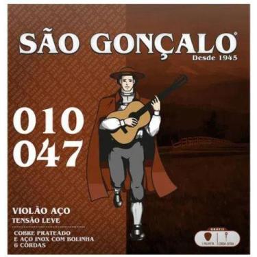 Imagem de Encordoamento São Gonçalo para Violão Aço 010 com Bolinha