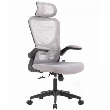 Imagem de Cadeira De Escritório Dr. Office Handy V2, Mesh, Cinza e Preta, DR-CH-