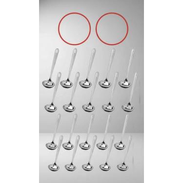 Imagem de Kit 10 Mini Conchas Inox Para Servir Molhos 16,5cm - Congratulations S