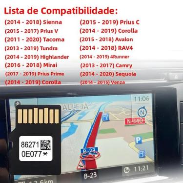 Imagem de Cartão SD De Navegação OEM Para Toyota Prius 4Runner 2025 86271-0E077 