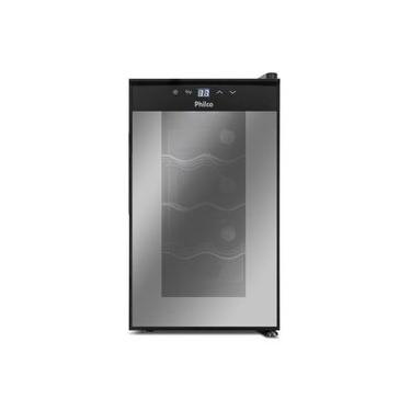 Imagem de Adega Climatizada Philco PAD8E 8 Garrafas Porta de Vidro Preto 25L Bivolt