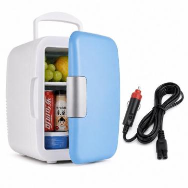 Imagem de Frigobar Portátil Yeet Mini Geladeira Retrô 4L 2 em 1 Frio e Quente Azul com Branco 12V