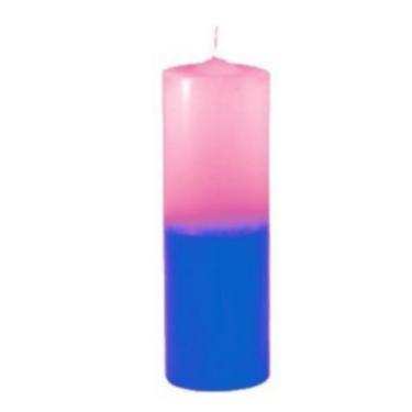 Imagem de Vela De 7 Dias Votiva Bicolor Rosa e Azul 260g