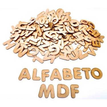 Imagem de Kit 6 Alfabetos madeira A - Z Letras Mdf 3,5cm c/156 Letras - Mega Impress