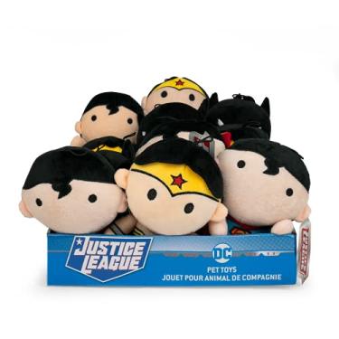 Imagem de DC Comics Brinquedos para animais de estimação, Batman, Super-Homem e Mulher Maravilha | 15 brinquedos para cães a granel com 23 cm de pelúcia para animais de estimação e pequenas empresas