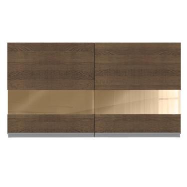 Imagem de Armário Aéreo Glamy 120cm 2 Portas com Vidro Rustic Madesa